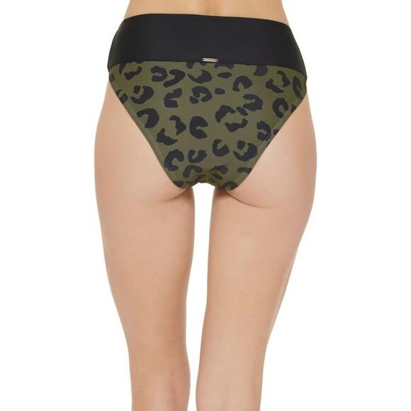 DKNY Swim Leopard Print Bikini Bottom High Waist - Picture 3 of 10